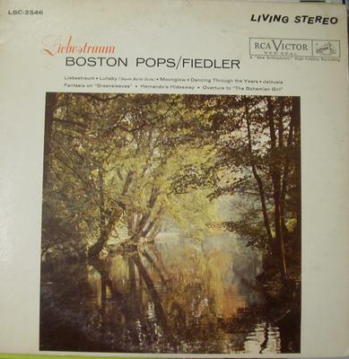 LP Record BOSTON POPS ORCHESTRA / ARTHUR FIED - Liebestraum LSC2546 RCA Victor Red  1961 US Pop Used