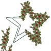 Green Star Wreath Frame Metal Wire Metal Wreath Form Floral Crafts Hoops  Home Party