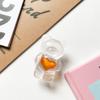 Creative Mobile Phone Airbag Bracket Transparent Love Bear Solid Color Simple Paste Retractable Airbag Mobile Phone Ring