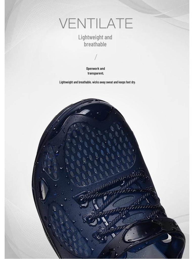 Men's Cross-Border Summer Soft Sole Sandals: Versatile Beach Shoes, Two-Wear Hole Slippers for Teens and Students, Size 11.