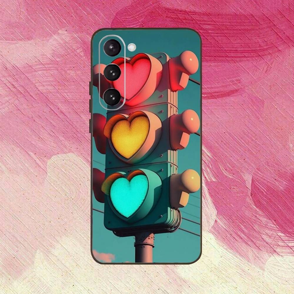 Heart Pattern  Phone Case For Samsung Galaxy A73,A72,A71,A70,A53,A52,A51,Others Soft Black Cover