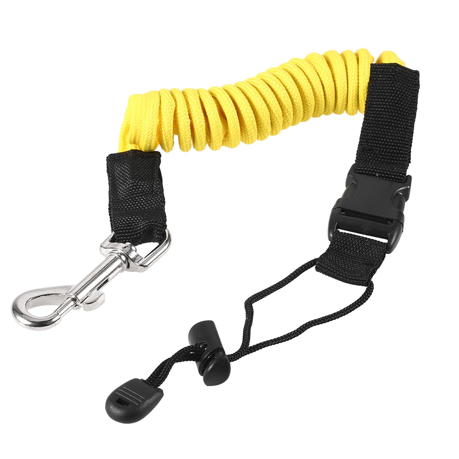 

Elastic Paddle Leash Kayak Canoe Safety Fishing Rod Rowing Boats Coiled Lanyard Cord Tie Rope жёлтый