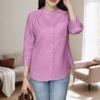 ZANZEA Women Casual Round Neck Solid Color Loose 3/4 Sleeve Blouse