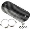 1*Motorcycle Exhaust Middle Pipe Heat Shield Cover Muffler Protector Carbon Like