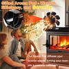 Tomersun Wood Stove Fan Heat Powered 8-Blade Stove Fan, Fireplace Fan for Wood Burning Stove/Pellet/Log Burner, w/Stove Accessories Thermometer &