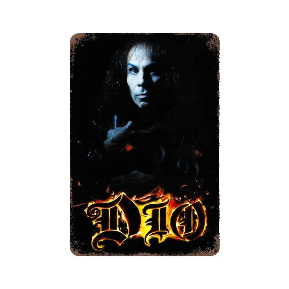 Dio Bands Metal Decor Poster Vintage Tin Sign Metal Sign Decorative Plaque for Pub Bar Man Cave Club Wall Decoration