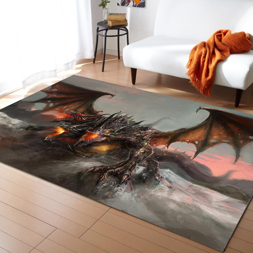 Magic Dragon Pattern Carpets Non-slip Rug Doormat Children Room Polyester for Bedroom Living Room Kitchen Mats for Floor Rug