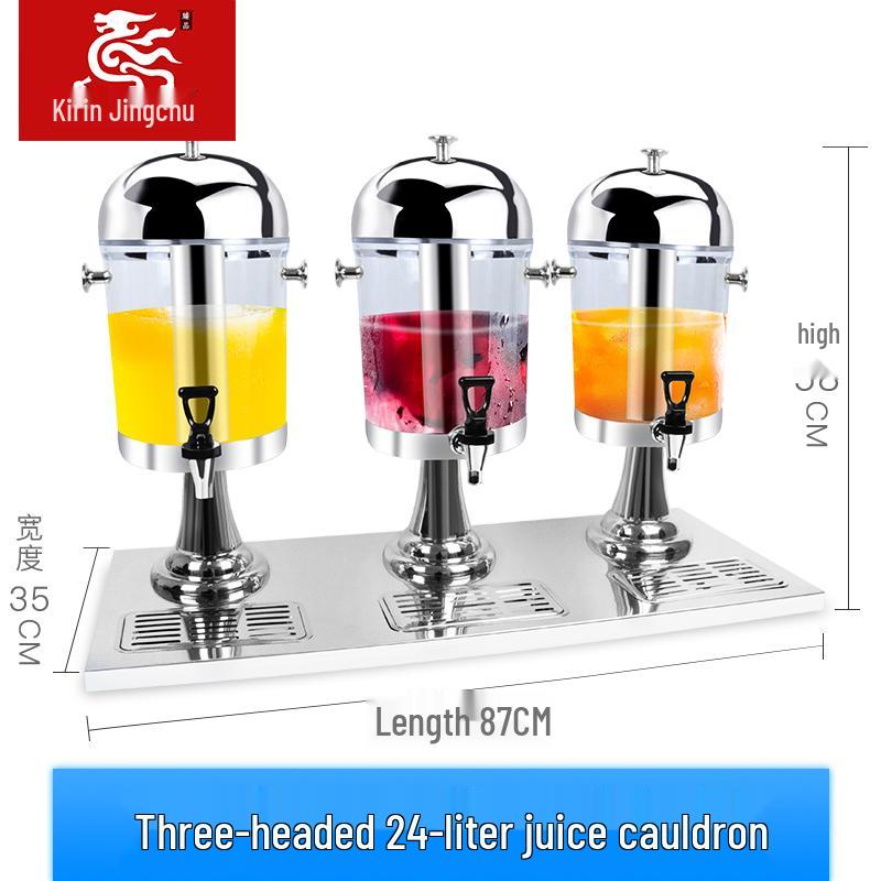 Stainless Steel Transparent Beverage Dispenser for Milk Tea & Fruit Juice