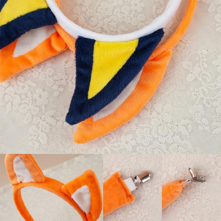 Foxes Cosplay Set Plush Foxes Tail False Nose Skirt Cats Ears Headband Halloween Foxes Fancy Dress Costume Set for Party