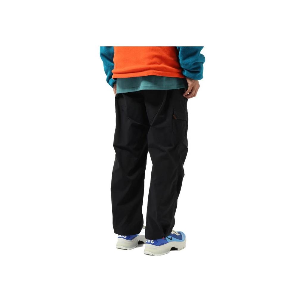 Nike High-Waist Loose Straight-Leg Casual Pants With Brand Print Logo Men Bottoms Black DX6970-010