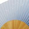 Kimono Falten Weißer Bambus Leicht Möwe und Seigaiha Muster [Stilvolles Iroha] Herrenfächer, Schnitzerei, Parfümiert, Blau,