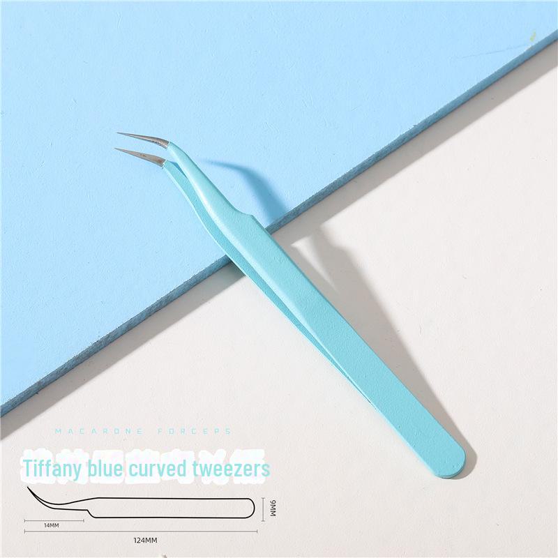 Professional Anti-Static Elbow Tweezers for Nail & Jewelry Rhinestone Stickers