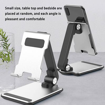 Folding Phone Holder Tablet Stand Adjustable Aluminum Alloy Metal Tabletop Cellphone Bracket Holding Stands Accessory