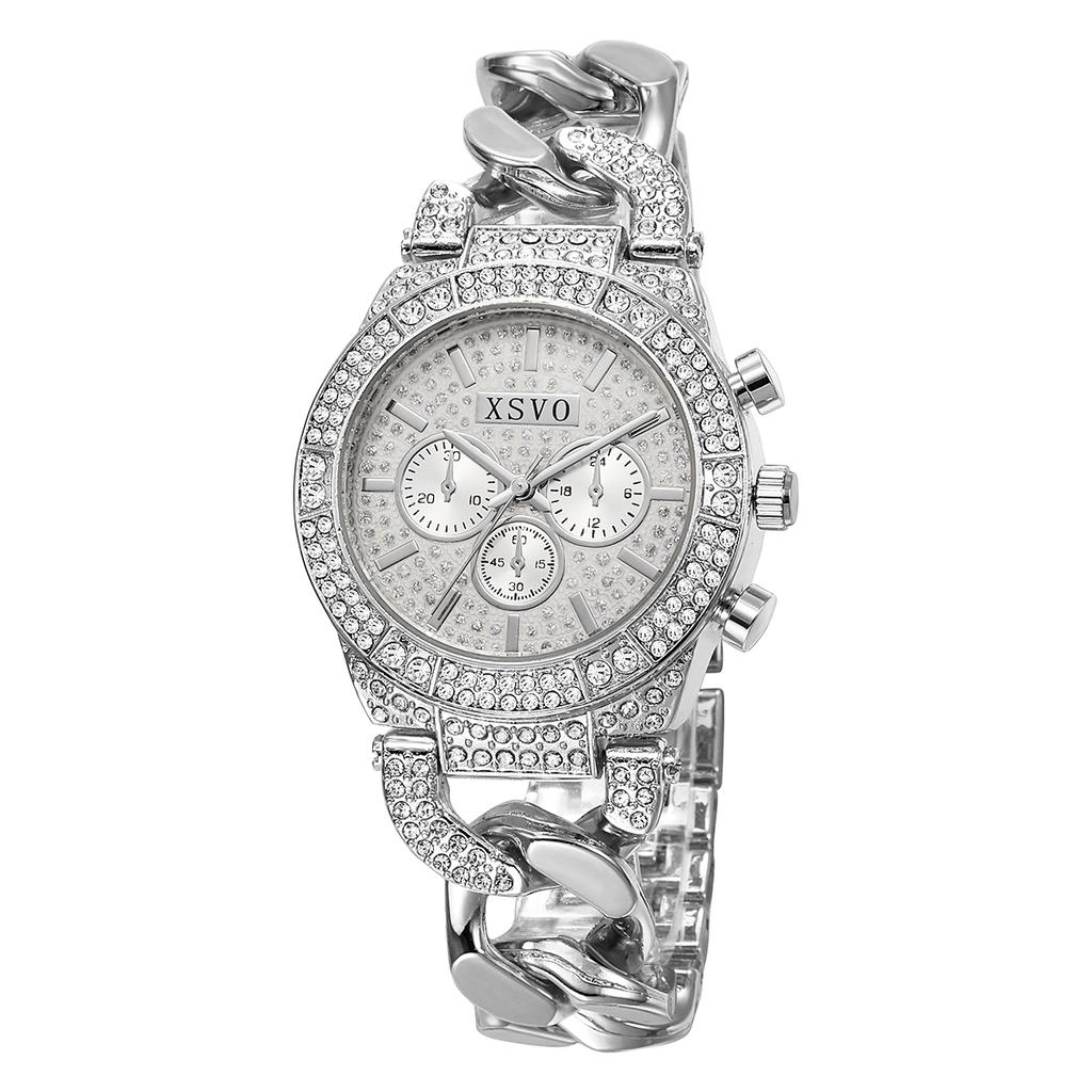 New Fashion Light Luxury Gimono Diamond Chain Strap for Women Quartz Watch for Christmas and Halloween Gifts