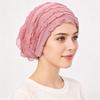 Solid Color Ladies Headscarf Hijab Caps Muslim Fashion Lace Mesh Breathable Turban Hat Soft Overhead Bald Head Cover Cap