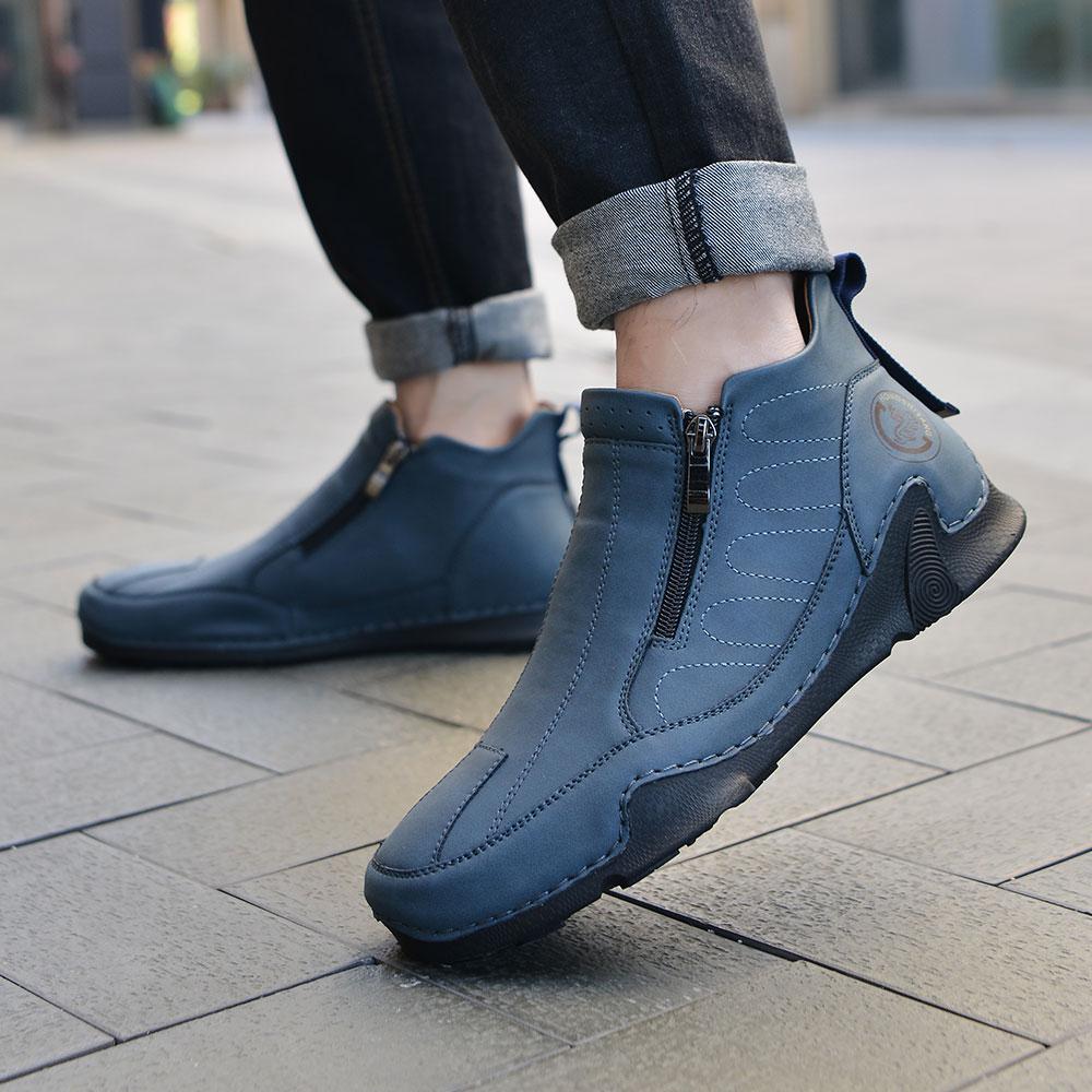 Fashion The 2025 New Trendy Men Versatile Outdoor Sneakers Leather Comfortable and Breathable Casual Men's Shoes Non-slip Driving Shoes