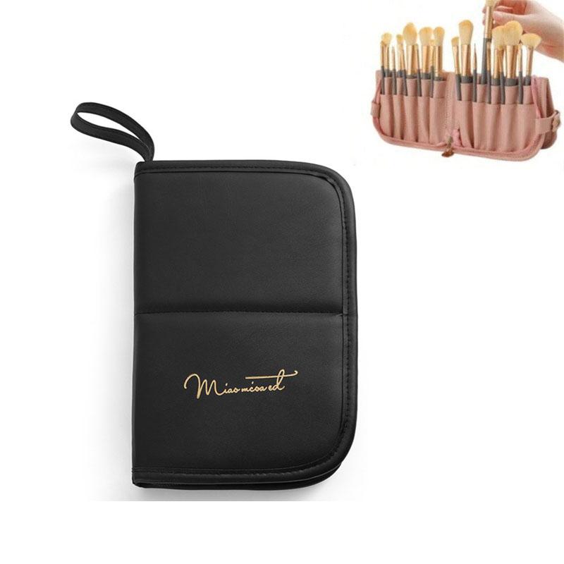 14/29 Holes Women Foldable Makeup Brush Bag Organizer Female Travel Cosmetic Toiletry Case Beauty Tools Wash Accessories Pouch
