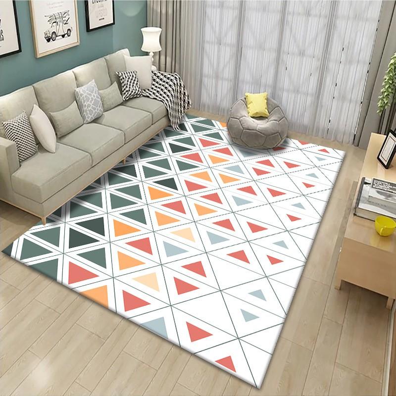 Modern Minimalist Geometric Triangle Area Rug Living Room Bedroom Office Non-Slip Floor Mat Washable