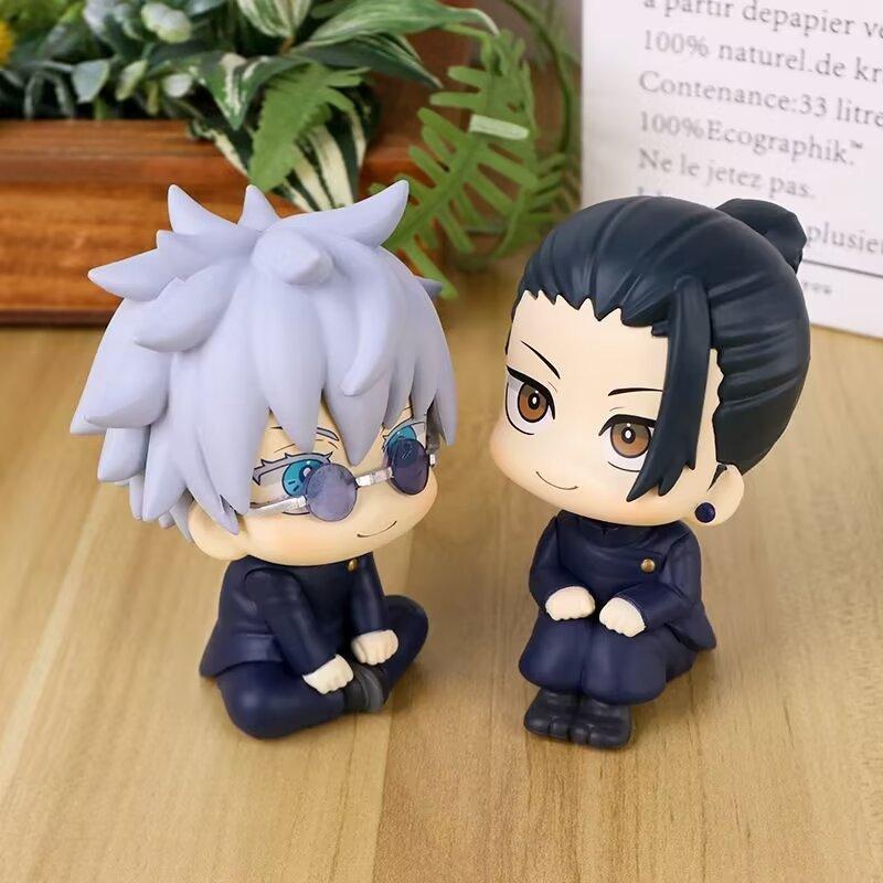 10cm Jujutsu Kaisen Mini Figures Satoru Gojo Figure Action Geto Suguru Figurine Version Anime Model Collection Toys Statue Q PVC Kid Friendly