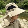 Long-lasting Fishing Sun Shading Cap Portable Wide Brim Fan Hat for 3.7V/300mAh Gardening