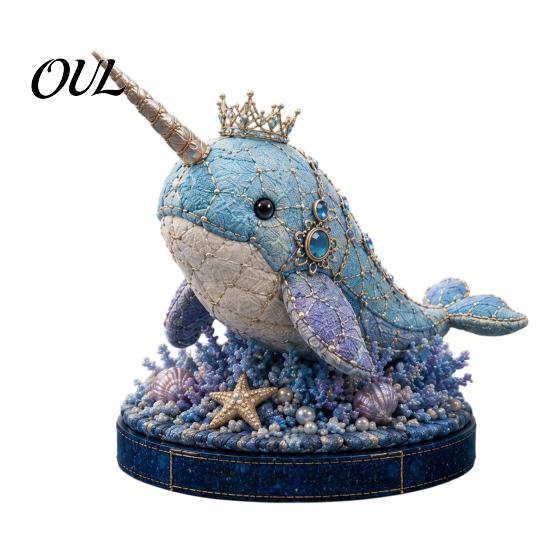 Kit Fai da Te Bambola Animali Marini Patchwork, Set da Cucito Gnomo Fatto a Mano per Decorazione Casa, Artigianato Drago Cartone Animato Tessuto Principiante