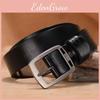 Stylish Genuine Leather Belt For Men With Alloy Buckle And Modern Square Pattern For Daily And Office Wear