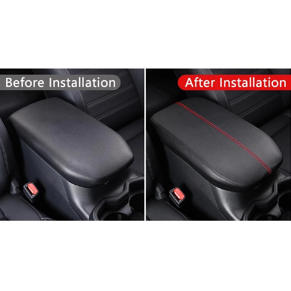 For Toyota RAV4 -2025 Car Central Armrest Box Cover Microfiber Leather Black Armrest Box Sleeve Case Interior Accessory