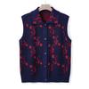 Mom's Autumn New Knitted Sweater Vest Middle-aged and Elderly Women's Vest Cardigan Vest Grandma Autumn Sweater Horse
