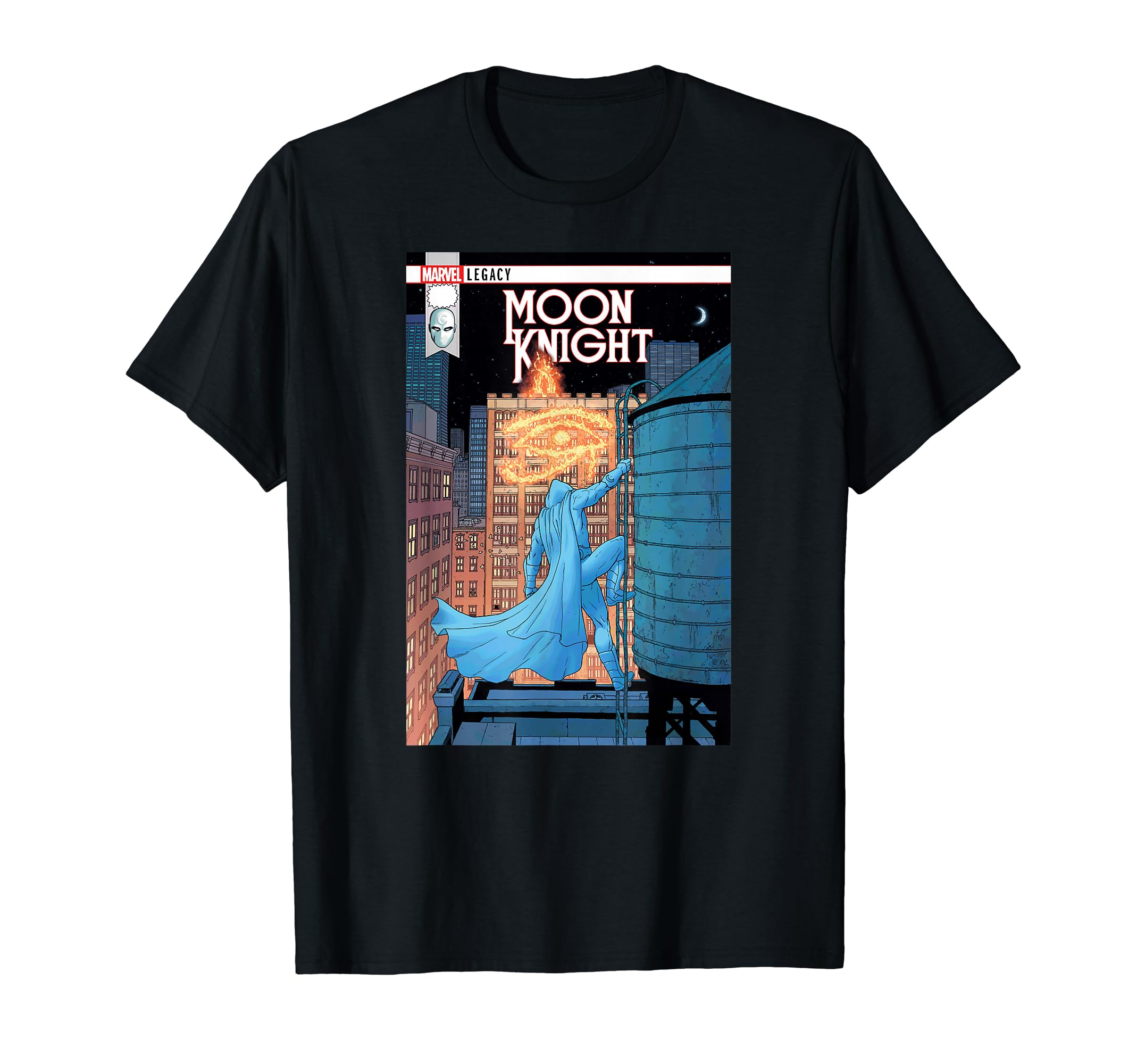 

Marvel Moon Knight Water Tower Descent Comic Cover T-Shirt