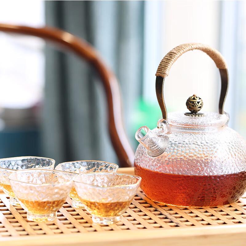 

Exquisite Hammered Glass Tea Set