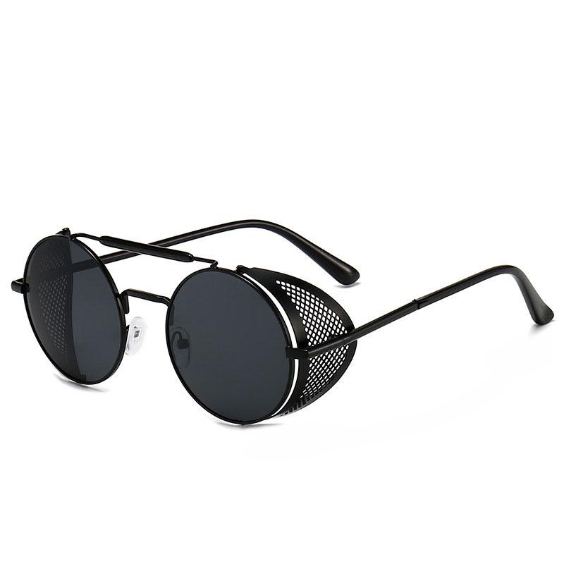 Steampunk Retro Reflective Aviator Sunglasses: European & American Style, Windproof Metal Design