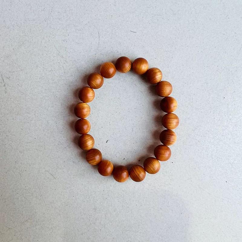 Cliff Cypress Men's Bracelet 2.0: Irregular High Oil Content Wooden Prayer Beads