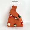 Large Capacity Christmas Knitted Bag Christmas Hat Pentagram Christmas Wrist Bag Reuse Christmas Shoulder Bag