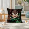 Demon Slayer Entertainment District Arc Anime Plush Pillow Cover Soft Short Plush Cushion Cover For Sofa Bedroom Home Decor