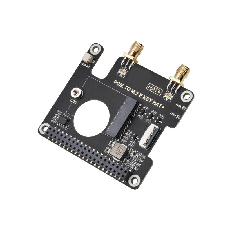 PCle To M.2 E KEY Adapter Board for RPi 5 and Various 2230 (M.2 E Key) Wireless Cards Efficient