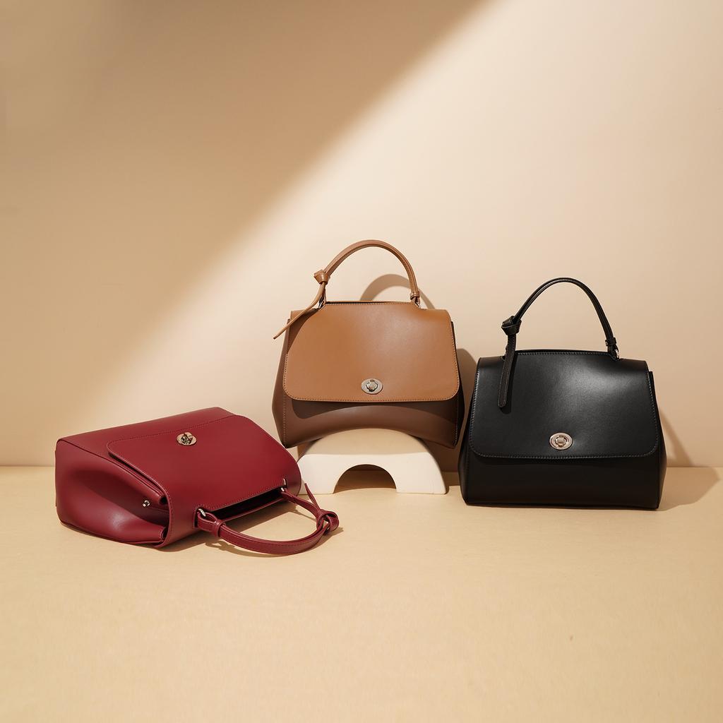 Leder Handtasche Modisch und Vielseitig Ein Schultertasche Crossbody Tasche Große Kapazität Temperament High-End Damen Tasche