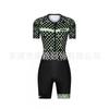 Womens Summer Cycling Tri Suit Short Sleeve Black With Yellow Polka Dots Quick-Dry Mesh Bike Jersey