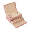 Jewelry Box Large Capacity 3 Layers Multifunctional Ring Necklace Earring Storage Box with Lock for Home