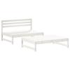 VidaXL Salon de Jardin 2 pcs, Banc avec Dossier, Ensemble de Meubles avec Table Basse Patio Terrasse, Rustique, Blanc Bois 3186586