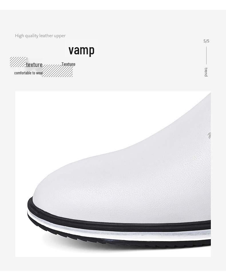 Summer 2025 Men's Lightweight Slip-On Leather Shoes - Soft-Sole, Hollow-Out Casual Low-Tops