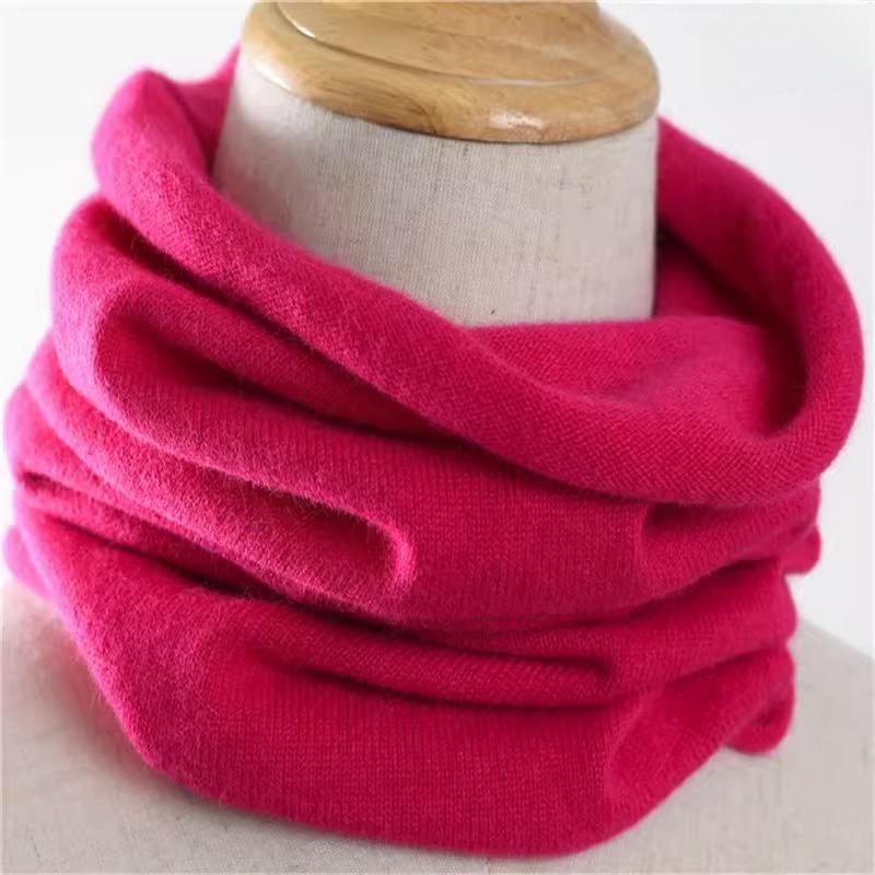 Koselig strikket halsvarmer i kasjmirblanding - Vindtett, varmt og pustende skjerf for kvinner | Perfekt for vinterutendørs