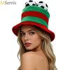 Energetic Carnival Cylindrical Green Soccer Hat Mardi Gras Jester Hat Cool Fan Cheer Prop Party Dress Ball Celebration Accessory