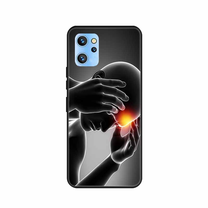 Etui do telefonu Umidigi A13 Pro 2022 Kwiaty Czarny Silikonowy Tylny Pokrowiec Miękki Pokrowiec TPU Do Umidigi A13S Etui A 13 S Coque Funda Torba