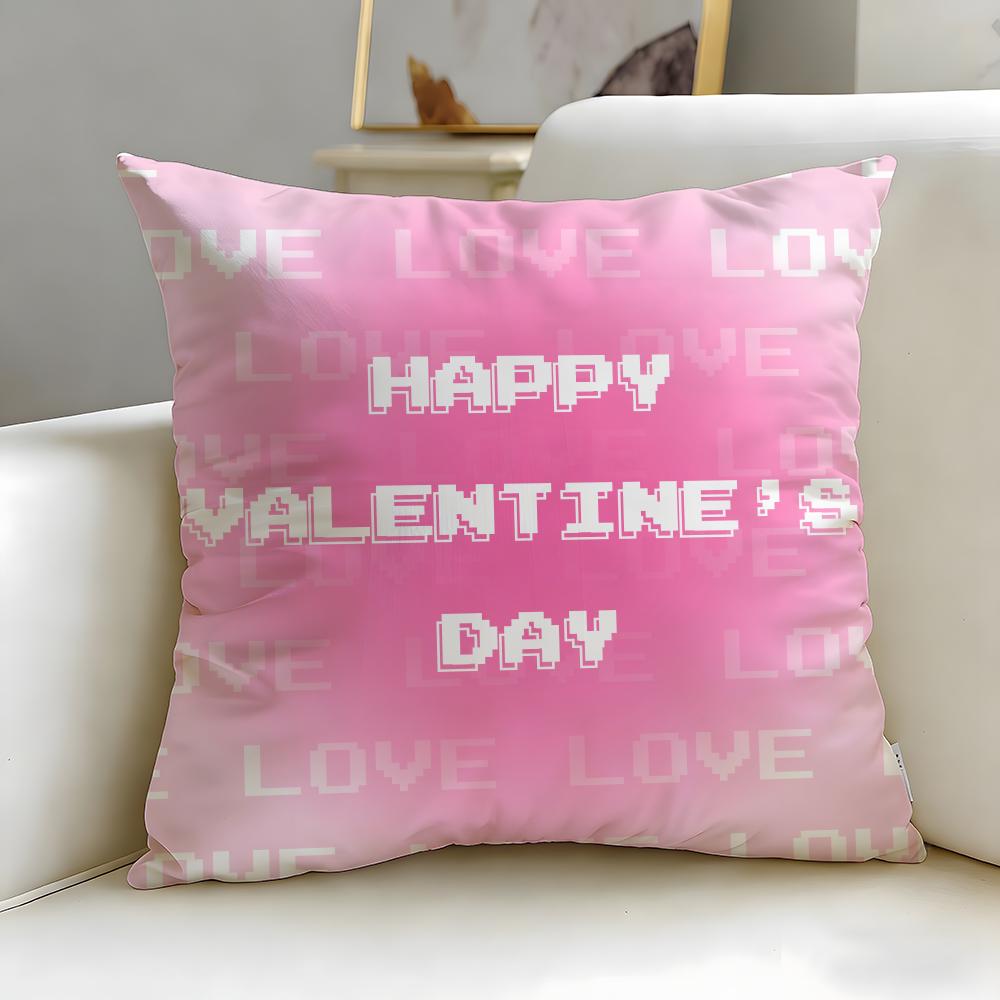 Classic Holiday Valentines Day Cushion Cover Soft EasyWash Pillow Case Versatile for Couch Bed Travel and Office