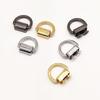 10Pcs D-Ring Buckle Lightweight Metal Side Clip Connectors for Handbag Strap DIY Small Leather Goods Making