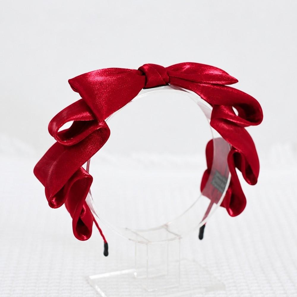 Organza Lolita Headband Big Bow Ribbon Headpiece Sweet Cosplay Hair Accessory  Princess Costume