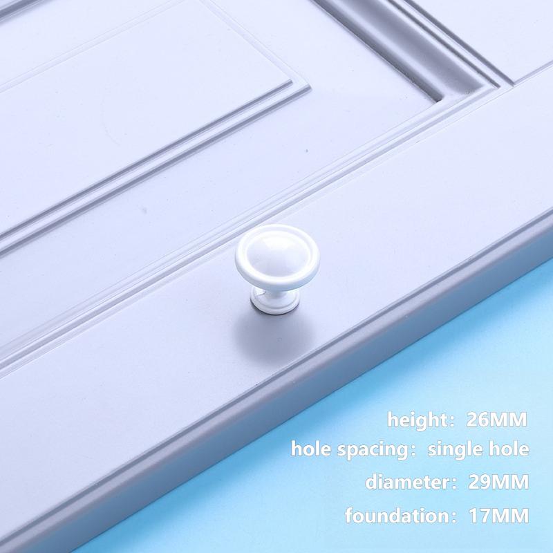 2/6/10pcs White Cabinet Handles & Knobs - Aluminium Alloy Modern Furniture Hardware for Kitchen/Closet/Cupboard/Drawer
