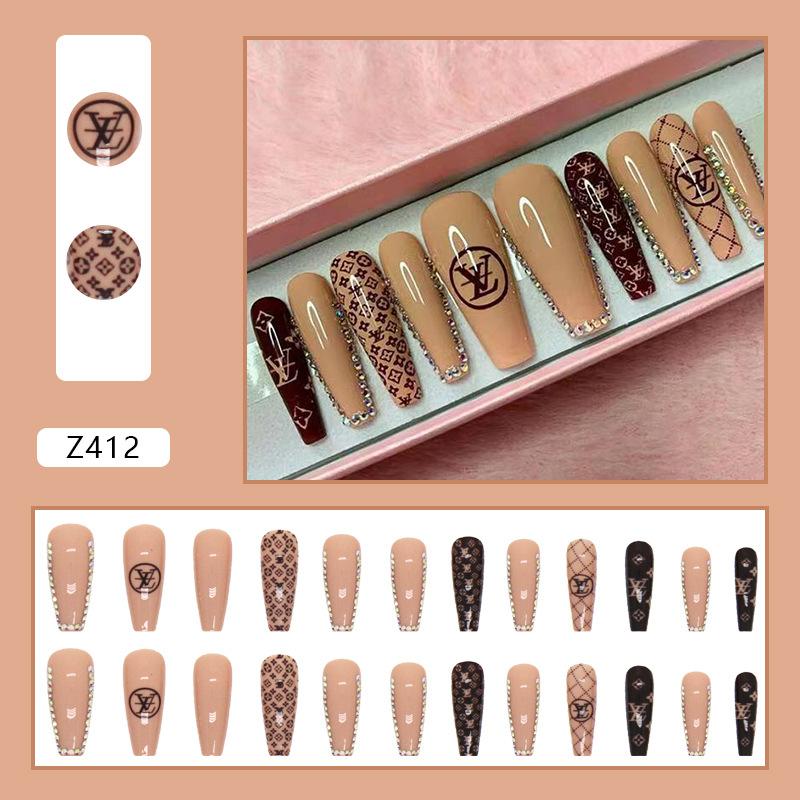 Diamond Wearing Nail Ice Culoare transparentă Flash Diamond 24 Bucăți Cutie Unghii false Finisat Nail Art de ultimă generație