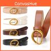 Womens Faux Leather Belt With Metal Pin Buckle For Casual And Office Outfits