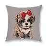 Cartoon Dog Cushion Cover Digital Print Pillowcase Decorative Car Living Room Sofa 45*45Cm